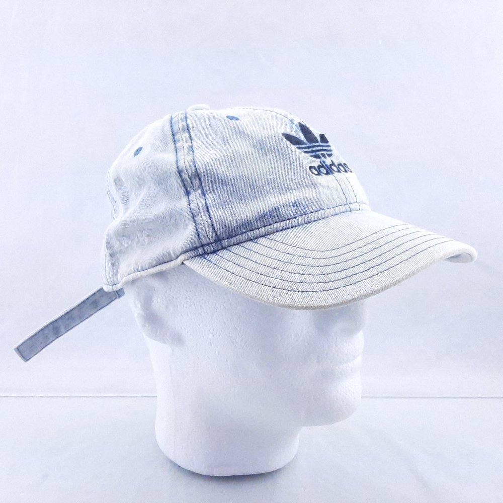 Adidas Washed Faded Denim Look Baseball Hat Cap Relaxed fit